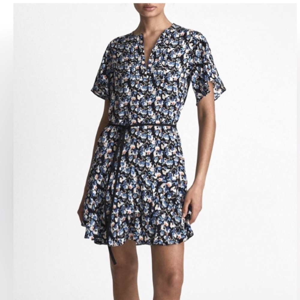 Reiss Lulu Ditsy Flippy Mini Dress